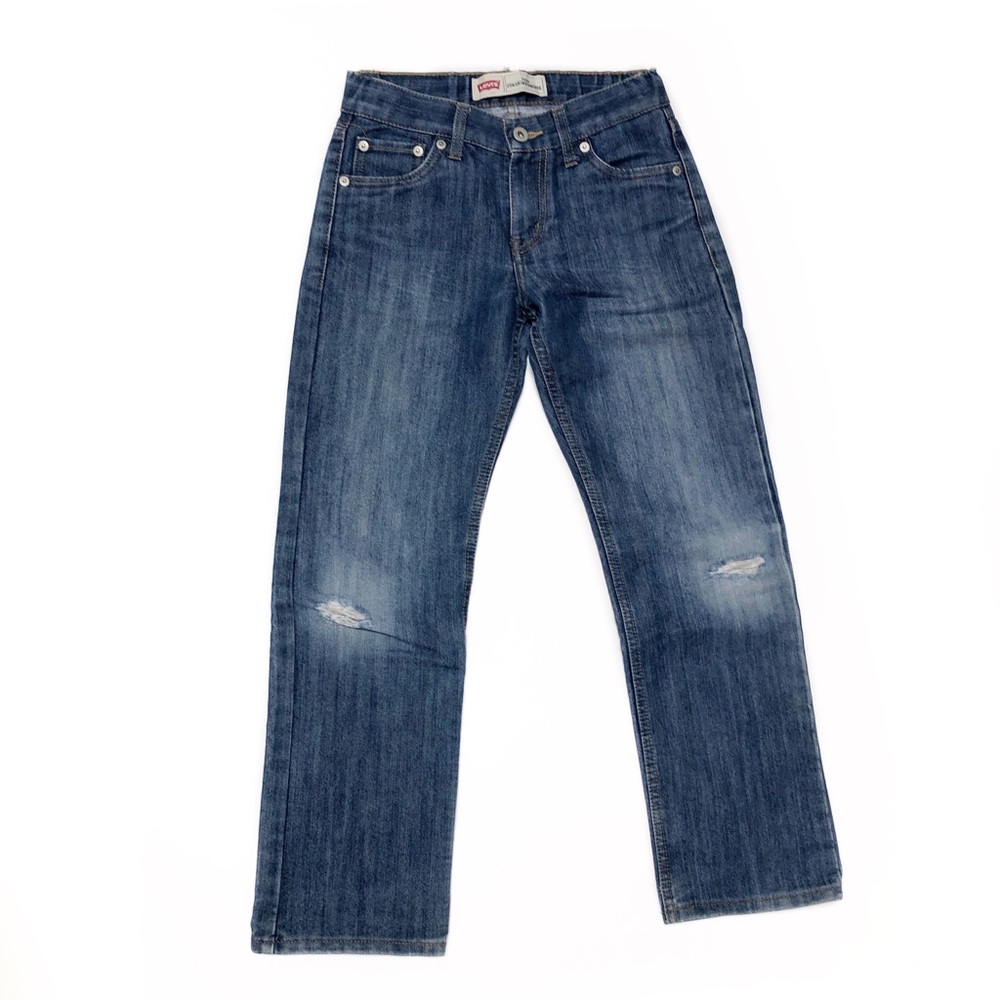 Levis 514 straight bootcut ripped jeans size 25